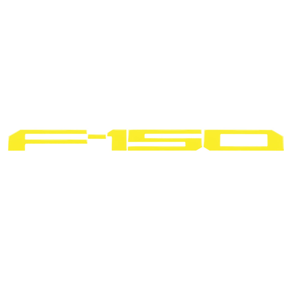 Ford F150 18-20 1-Piece Rear TAILGATE Acrylic Emblem Insert in Yellow