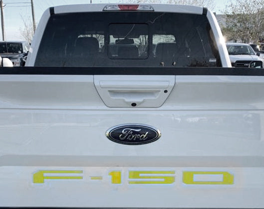 Ford F150 18-20 1-Piece Rear TAILGATE Acrylic Emblem Insert in Yellow