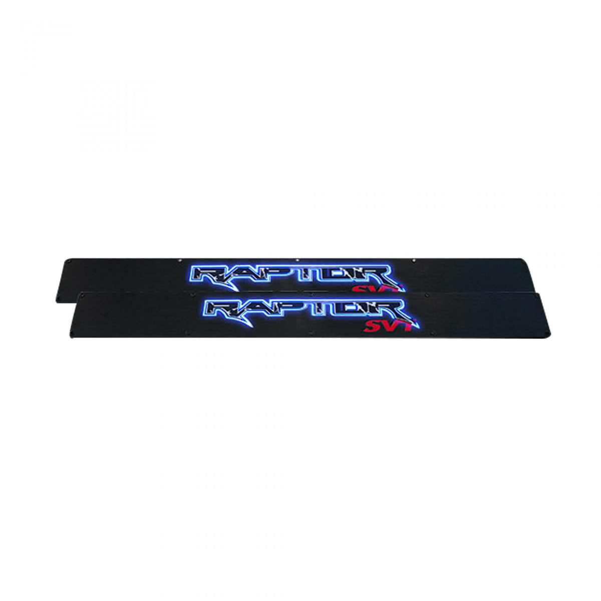 Ford SVT Raptor 09-14 Illuminated Door Sill Black Finish Blue Illumination