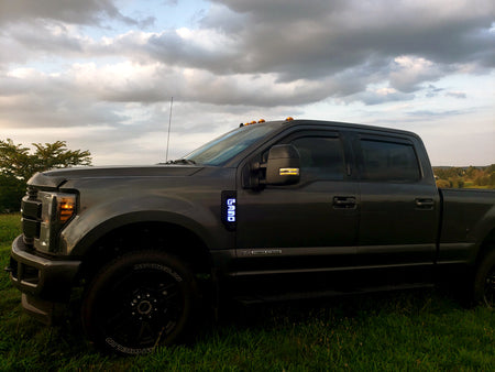 Ford F250 17-19 Illuminated Emblems Black Chrome in Blue 5