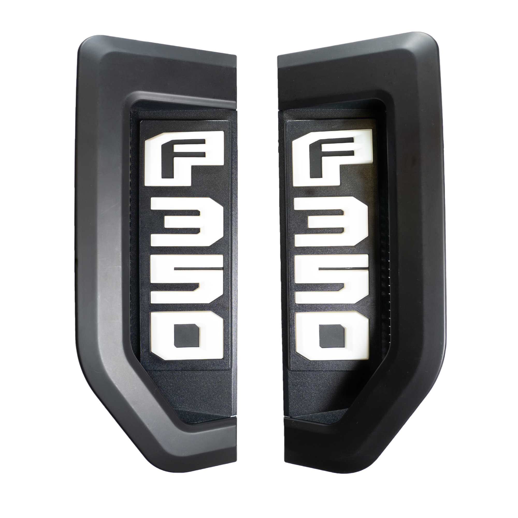 Ford F350 17-19 Illuminated Emblems Black Chrome in White