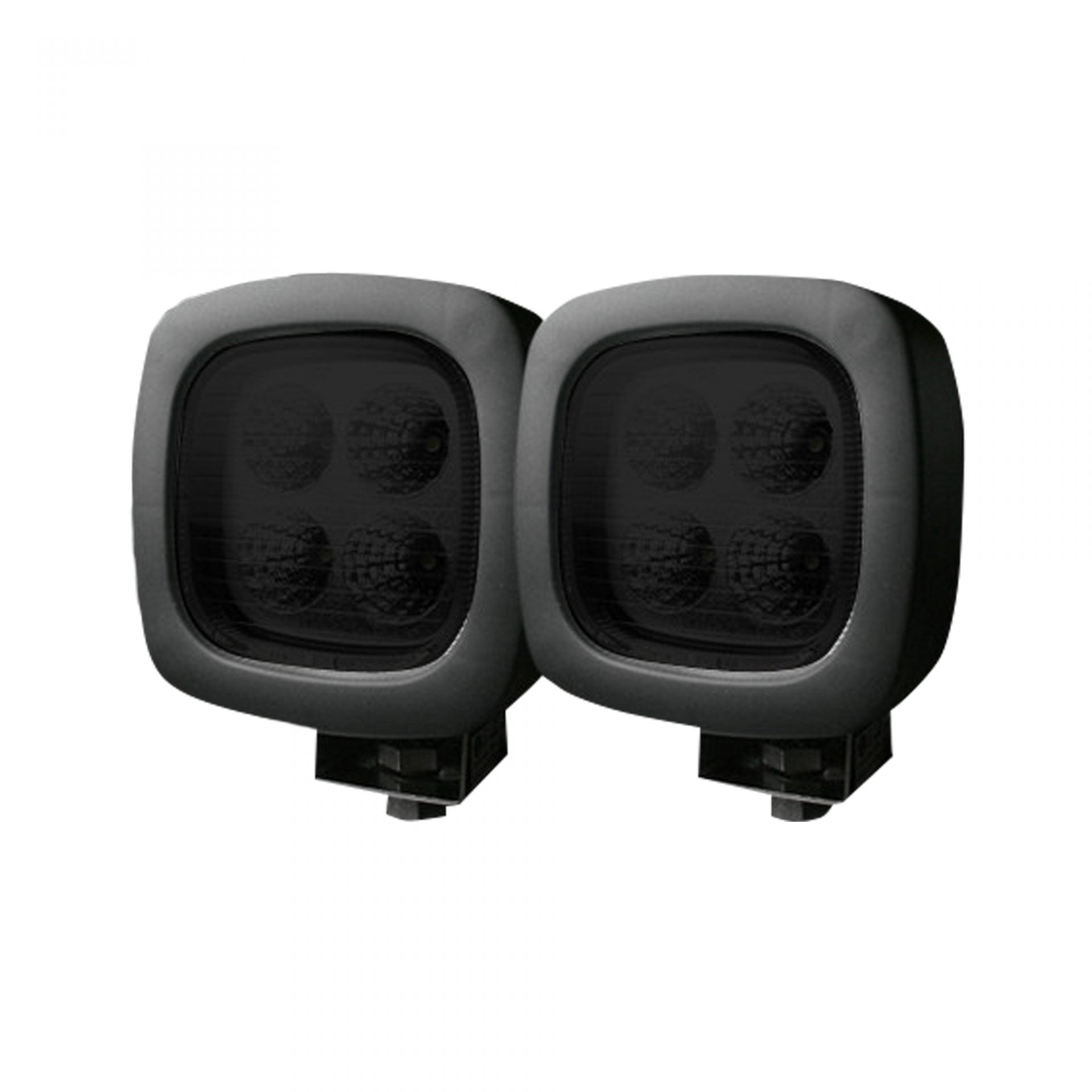 1800 Lumen LED Driving 12W 6500K LED Chrome Clear Lens Black Housing