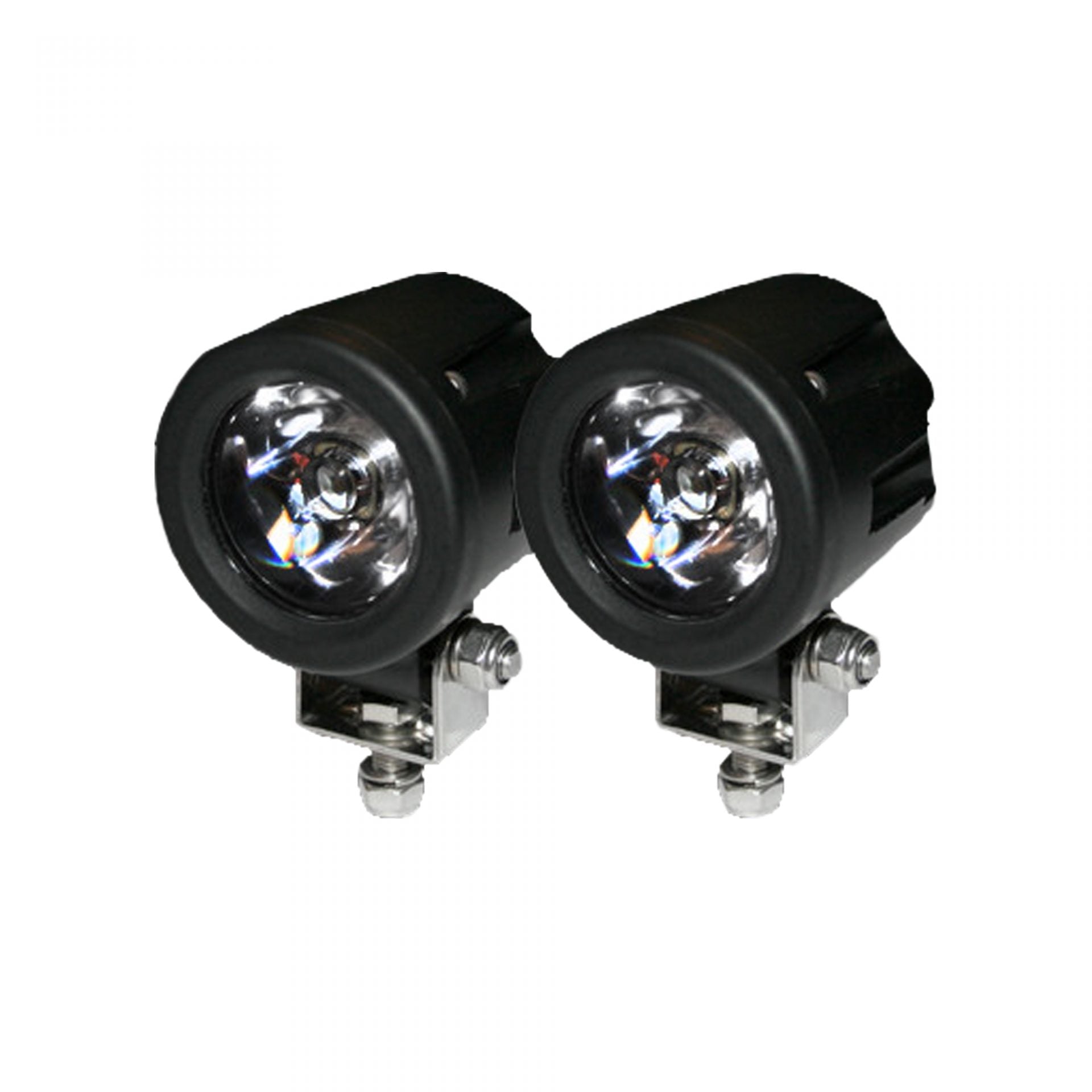 High-Power 3000 Lumen LED Driving Lights 6000k white leds chrome w/ Clear Lens & Black Housing