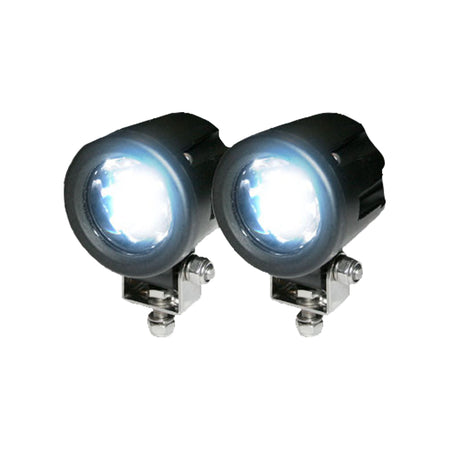 High-Power 3000 Lumen LED Driving Lights 6000k white leds chrome w/ Clear Lens & Black Housing