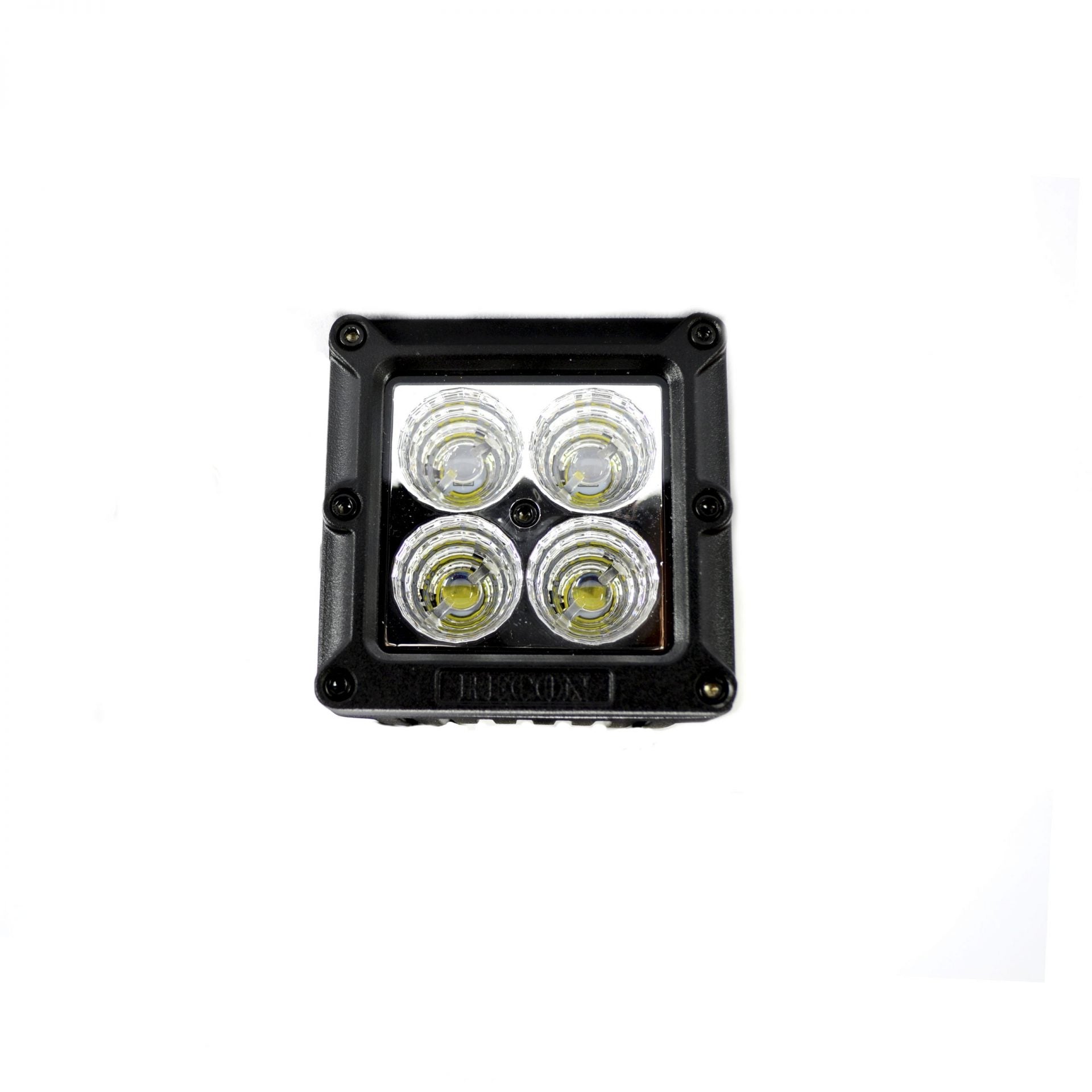 Square 3" LED Light w/ Four 5-Watt Spot Pattern CREE XTE LEDs - CLEAR/CHROME