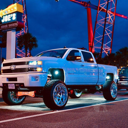 264515WH Under Body Rock Lights / Wheel Well Mounted Rectangular Ultra High Power 15-Watt 1600-Lumen CREE LEDs IP67 Waterproof - WHITE