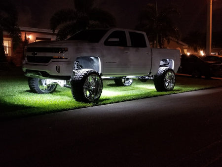 264515RD Under Body Rock Lights / Wheel Well Mounted Rectangular Ultra High Power 15-Watt 1600-Lumen CREE LEDs IP67 Waterproof - RED