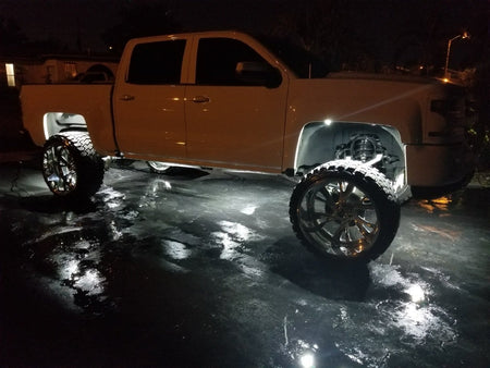 264515WH Under Body Rock Lights / Wheel Well Mounted Rectangular Ultra High Power 15-Watt 1600-Lumen CREE LEDs IP67 Waterproof - WHITE