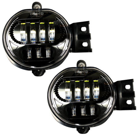 Dodge Ram 1500 02-08 & 2500/3500 03-09 2-Piece LED Fog Lights Set in Smoked & Black