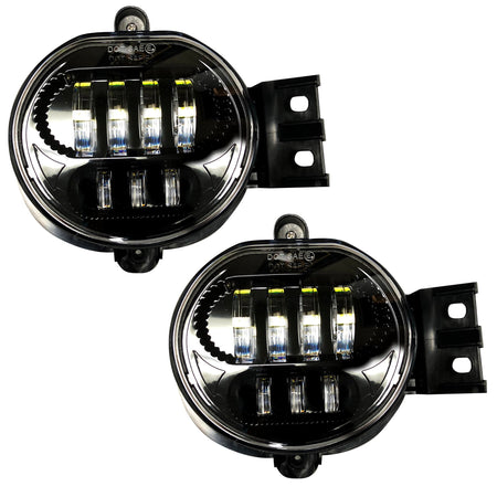 Dodge Ram 1500 02-08 & 2500/3500 03-09 2-Piece LED Fog Lights Set in Smoked & Black