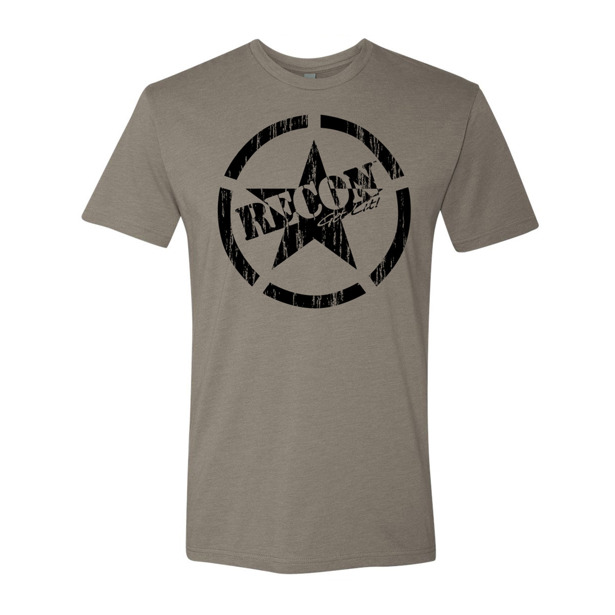 Short Sleeve Army Star - black and warm grey