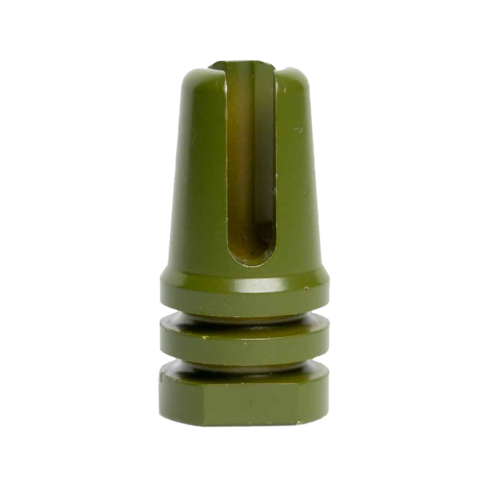 264CBGR106 - Interchangeable Classic 3-Pronged Design Rifle Barrel Antenna Tip Flash Hider - This interchangeable flash hider barrel tip fits RECON Combat Style Antennas - OLIVE DRAB / ARMY GREEN