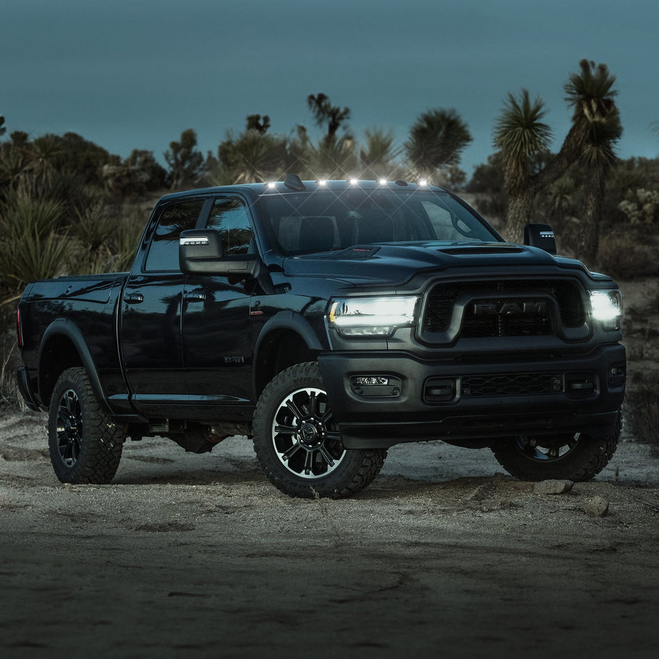 Dodge RAM Heavy-Duty 2500/3500 03-18 5 Piece Cab Roof Light Set OLED Smoked Lens in White