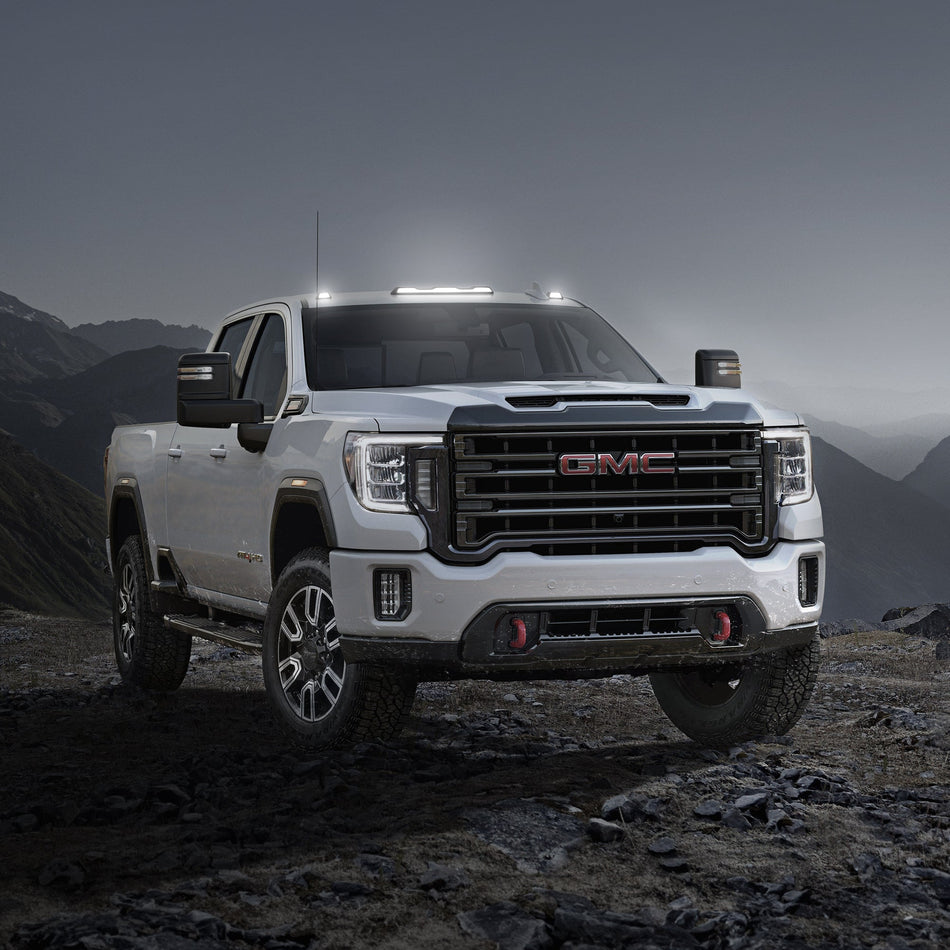 GMC & Chevy 20-24 (4th GEN Body Style) Heavy-Duty (3-Piece Set) Smoked Cab Roof Light Lens with White LED’s - (Attn: This part is for trucks that DID NOT come with factory installed cab roof lights)