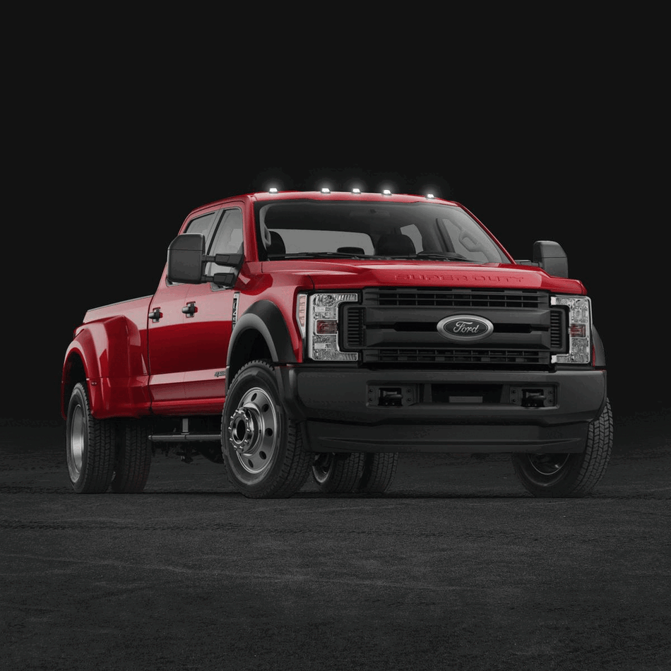 Ford 17-22 Superduty (5-Piece Set) Smoked Cab Roof Light Lens with RGB (Multi-Colored) High-Power LED's - (Attn: This cab light kit replaces OEM factory installed cab roof lights)