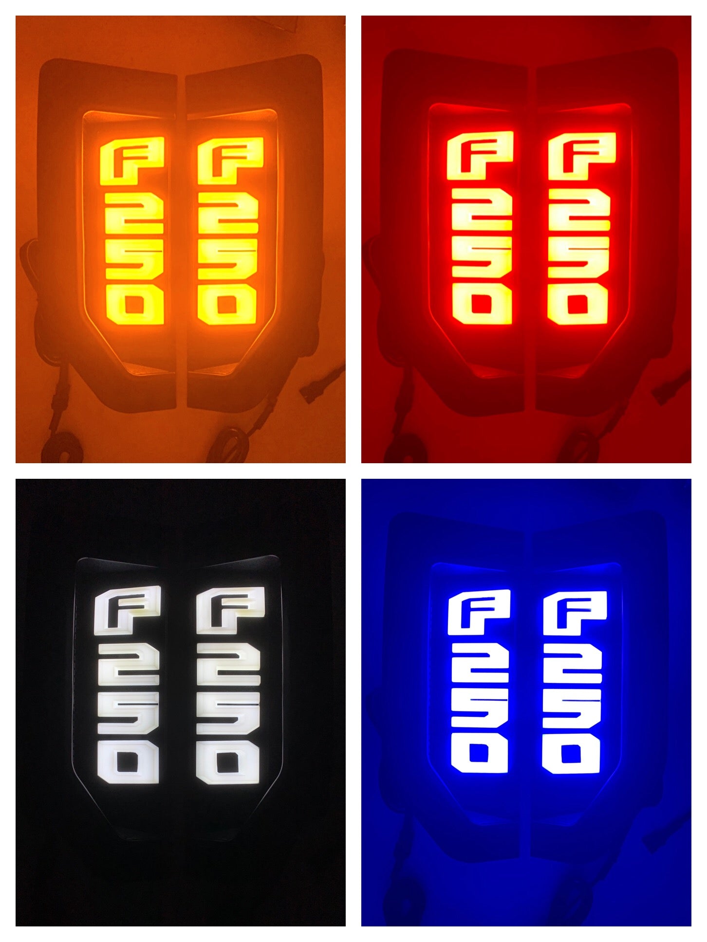 17-19 Superduty F450 Illuminated Emblems in Chrome