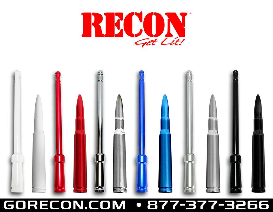 Aluminum 8" Antenna (Fits OEM Factory Threaded Antenna) Garnet & Gold