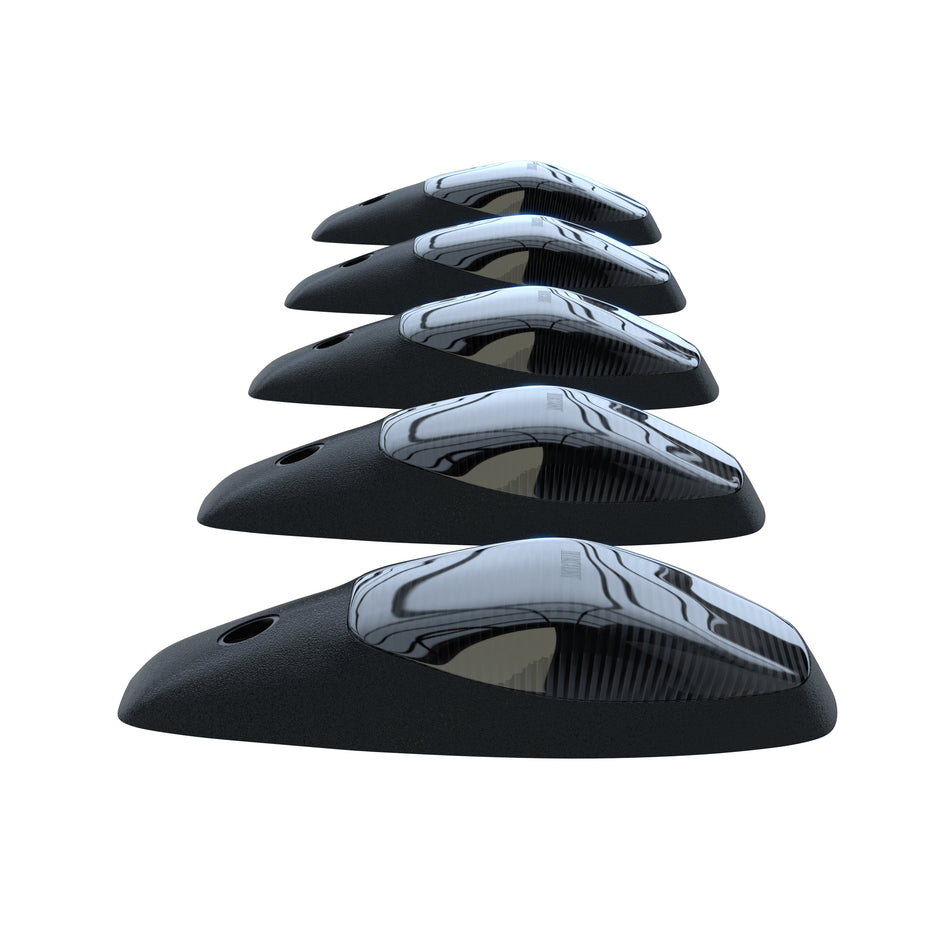 Dodge RAM HD 2500/3500 19-24 5-Piece Cab Roof Light Set Strobe LED Smoked Lens in White & Amber