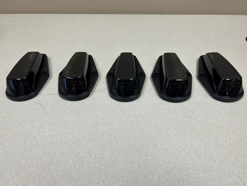 Ford SUPERDUTY 88-98 & Ford F-150 84-96 5pc Cab Light Set LED Smoked Lens with Amber LEDs