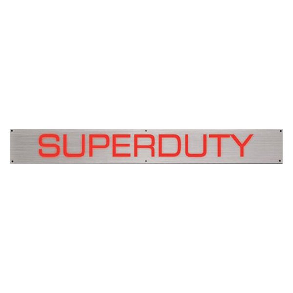 Ford Super Duty 99-16 Illuminated Door Sill Brushed Finish Red Illumination