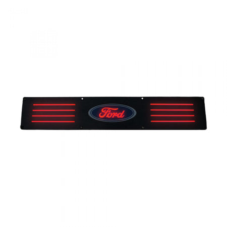 Ford Super Duty 99-16 Illuminated Door Sill Black Finish Red Illumination