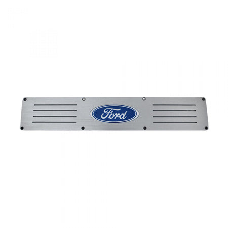 Ford Super Duty 99-16 Illuminated Door Sill Fits 4-Door Super Crew Rear Doors Brushed Finish Blue