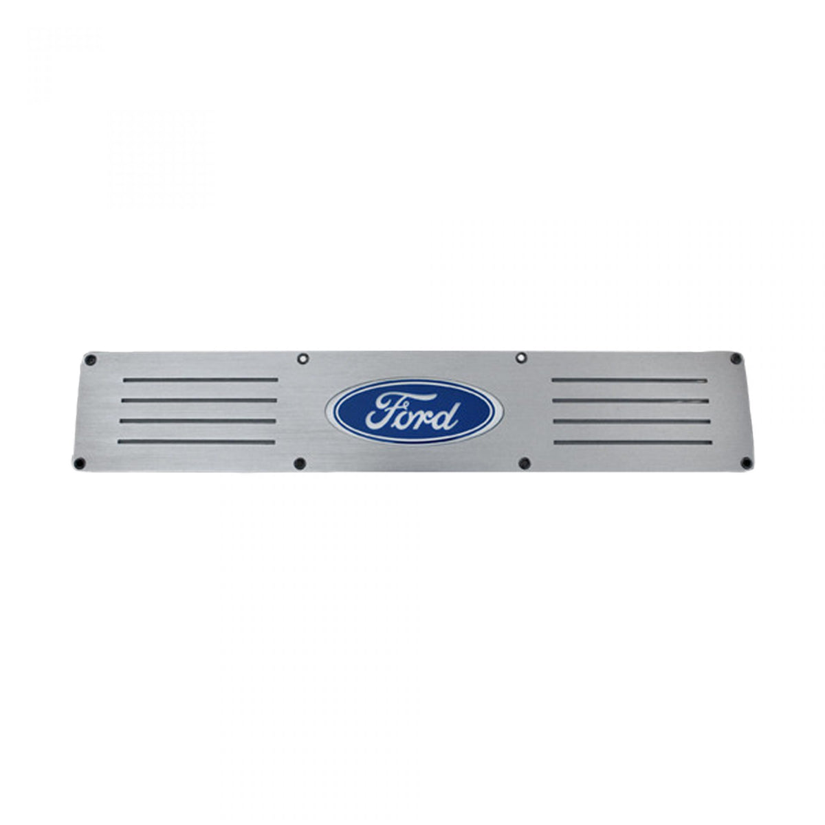 Ford Super Duty 99-16 Illuminated Door Sill Fits 4-Door Super Crew Rear Doors Brushed Finish Blue