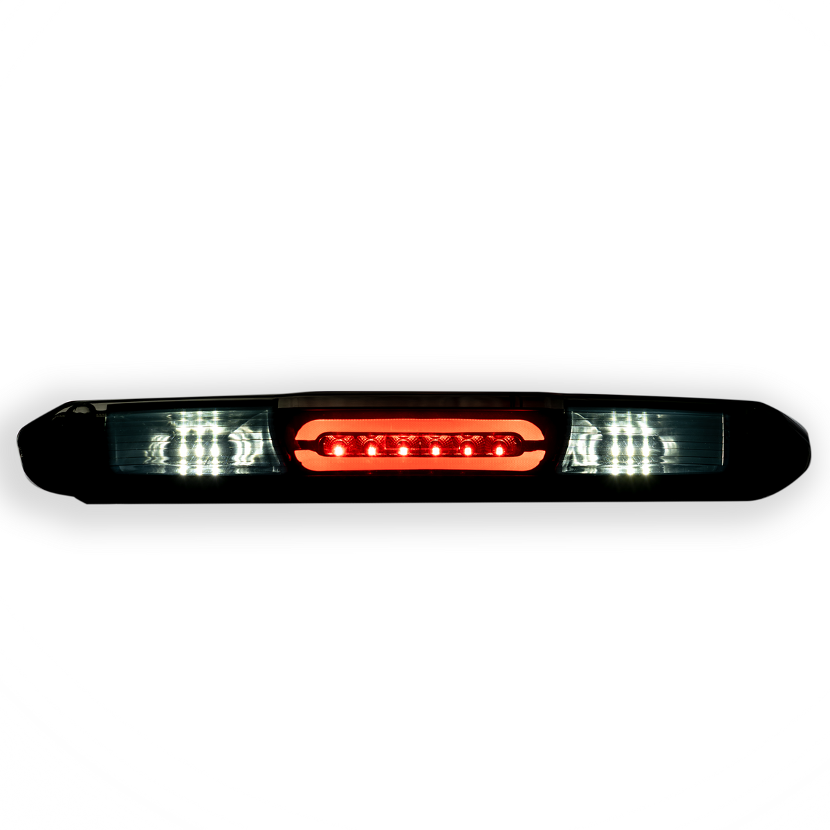 Both lit GMC Sierra &amp; Chevy Silverado 07-13 3rd Brake Light Kit LED Smoked