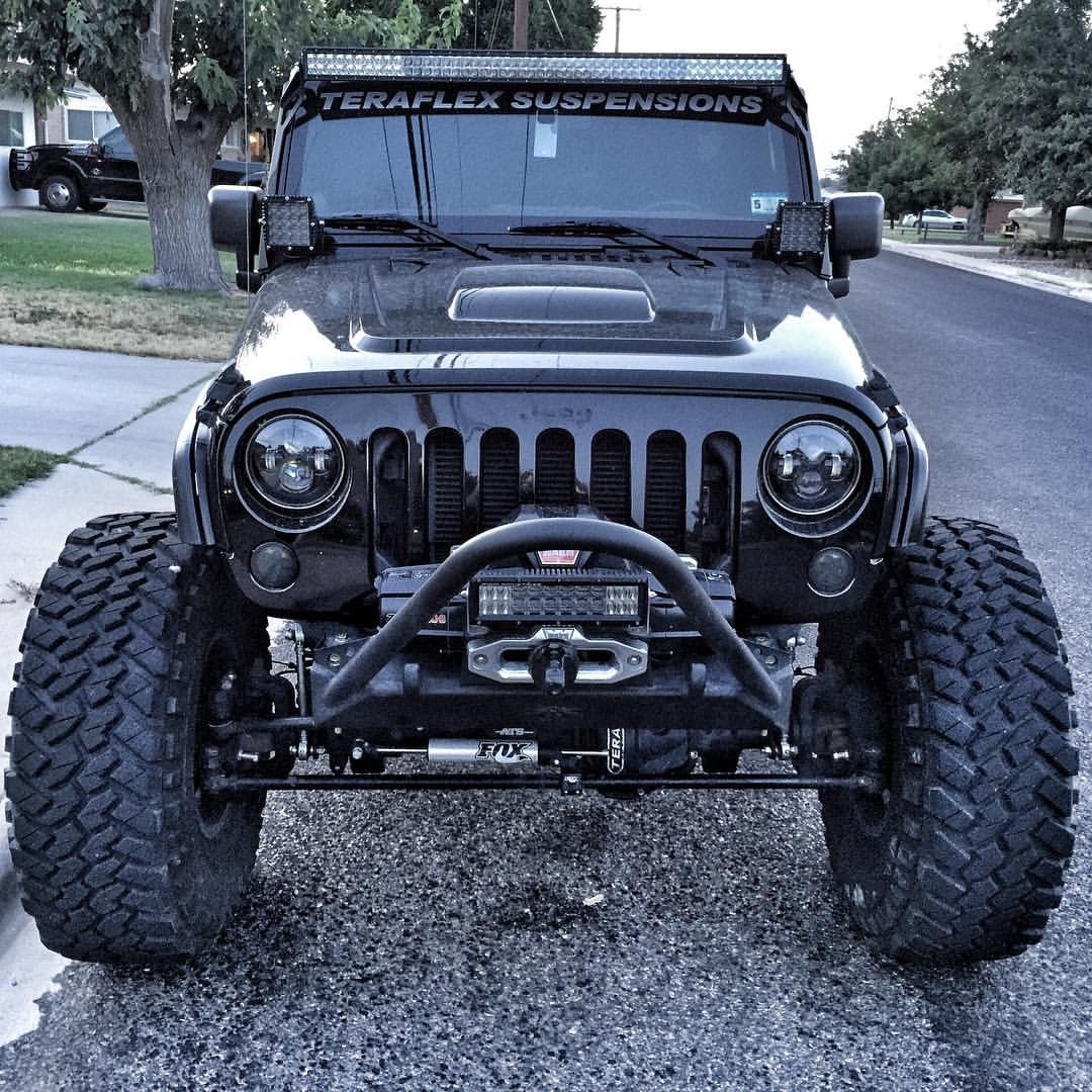 Jeep JK Wrangler 07-18 Round Front Turn Signal Fender Light Amber LED Smoked