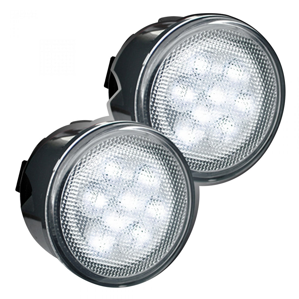 Jeep 07-18 JK Wrangler Round Front Turn Signal Lenses Clear Lens