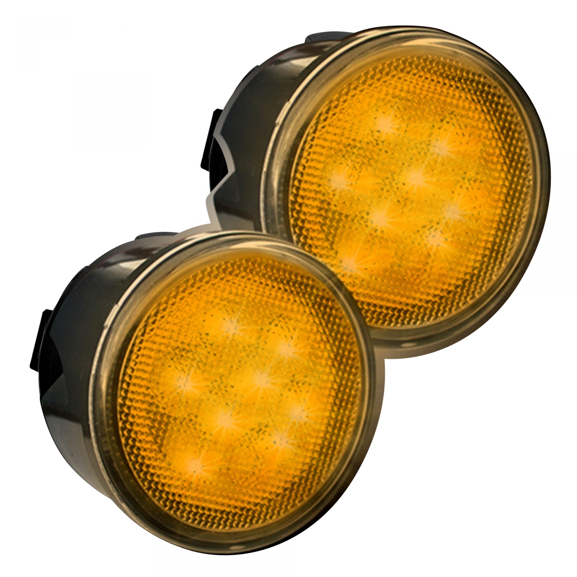 Jeep 07-18 JK Wrangler Round Front Turn Signal Lenses Clear Lens