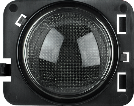 Jeep JK Wrangler 07-18 Round Front Fender Lenses White LED in Smoked