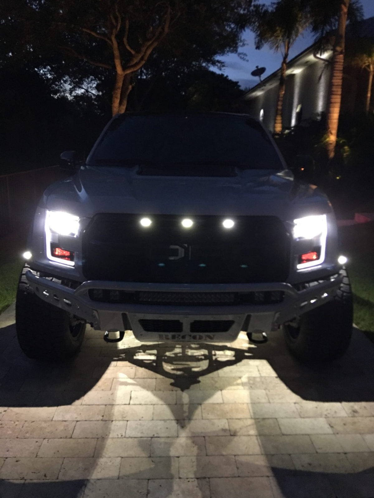 Ford Raptor 09-14 Fender Light Amber &amp; Red LED in Smoked w/ Black Trim