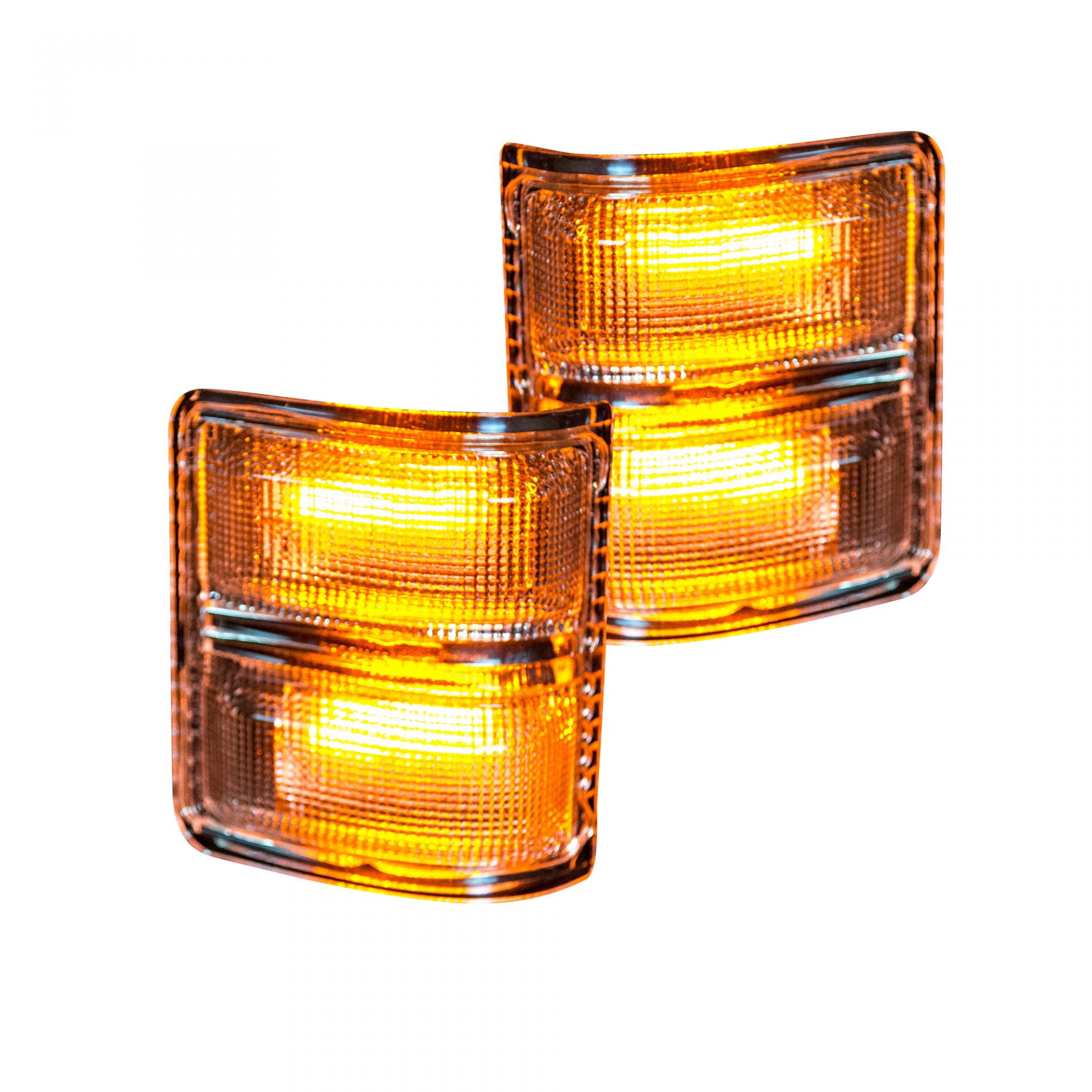 Ford F250/F350 08-16 Super Duty Side Mirror Lenses White &amp; Amber LED Clear