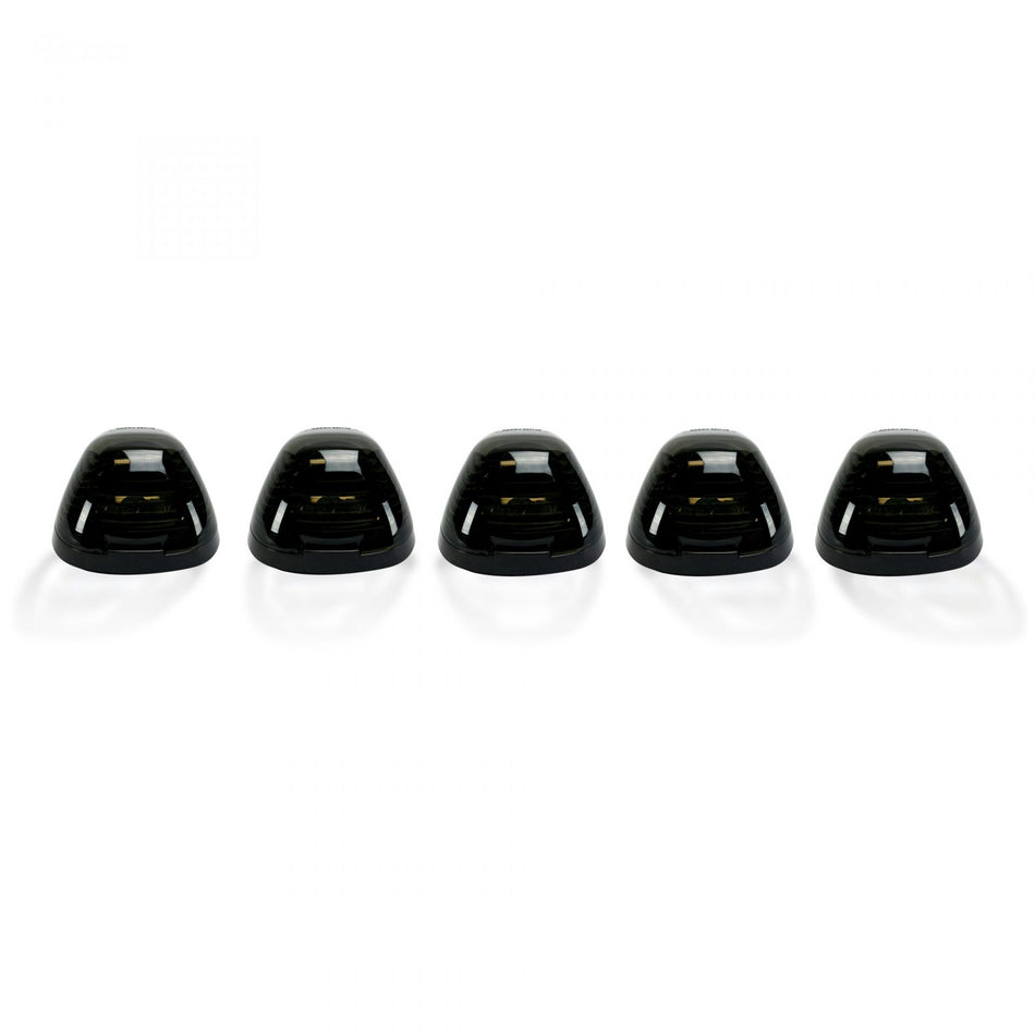 Ford 99-16 Superduty (5-Piece Set) Smoked Cab Roof Light Lens with RGB (Multi-Colored) High-Power LED's - (Attn: This part is for trucks that DID NOT come with factory installed cab roof lights)