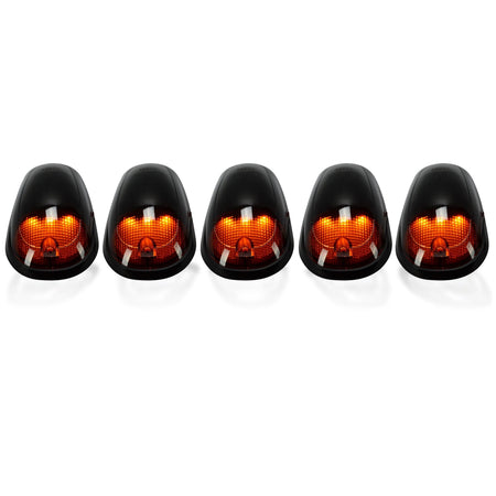 Dodge Heavy-Duty 2500/3500 03-19 5 Piece Set Cab Roof Lights LED Smoked Lens in Amber