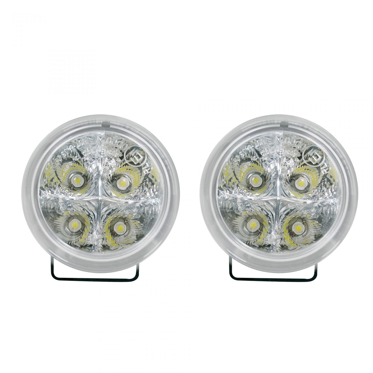 LED Daytime Running Lights Round Housing with Clear Lens