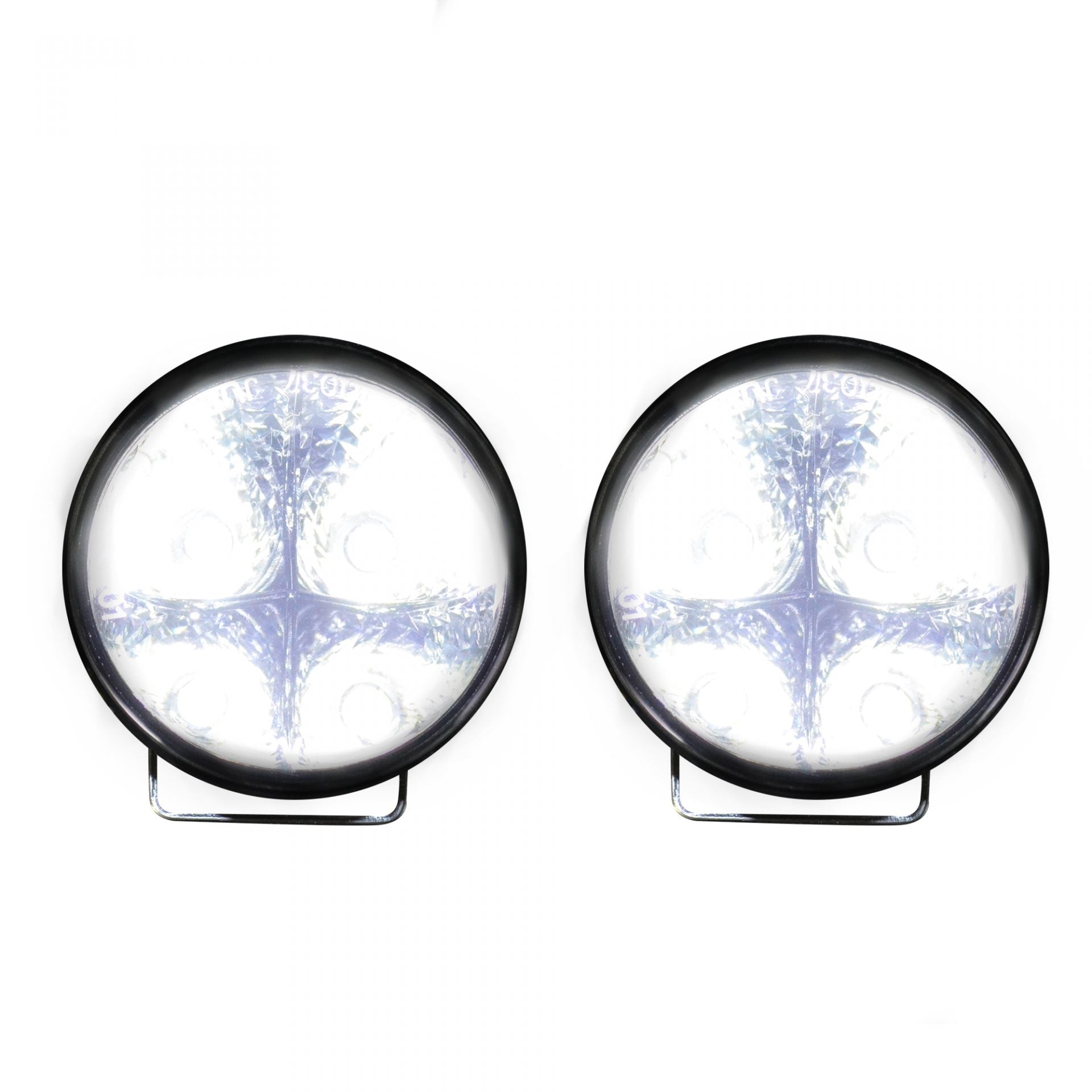 LED Daytime Running Lights Round Housing with Clear Lens