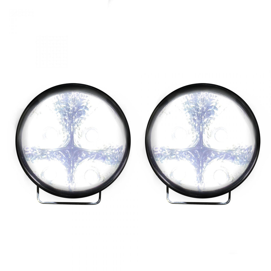 LED Daytime Running Lights Round Housing with Clear Lens