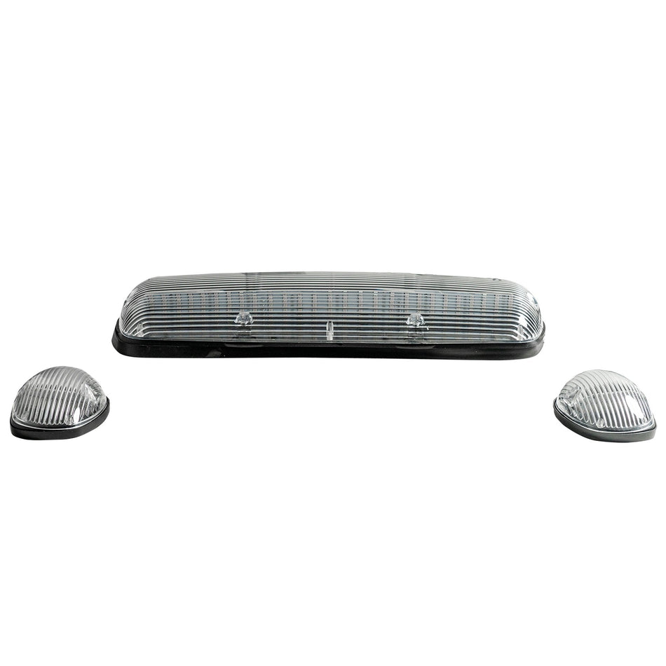 GMC & Chevy 02-07 White High Power OLED Bar Style LED Cab Roof Light Set with Clear Lens