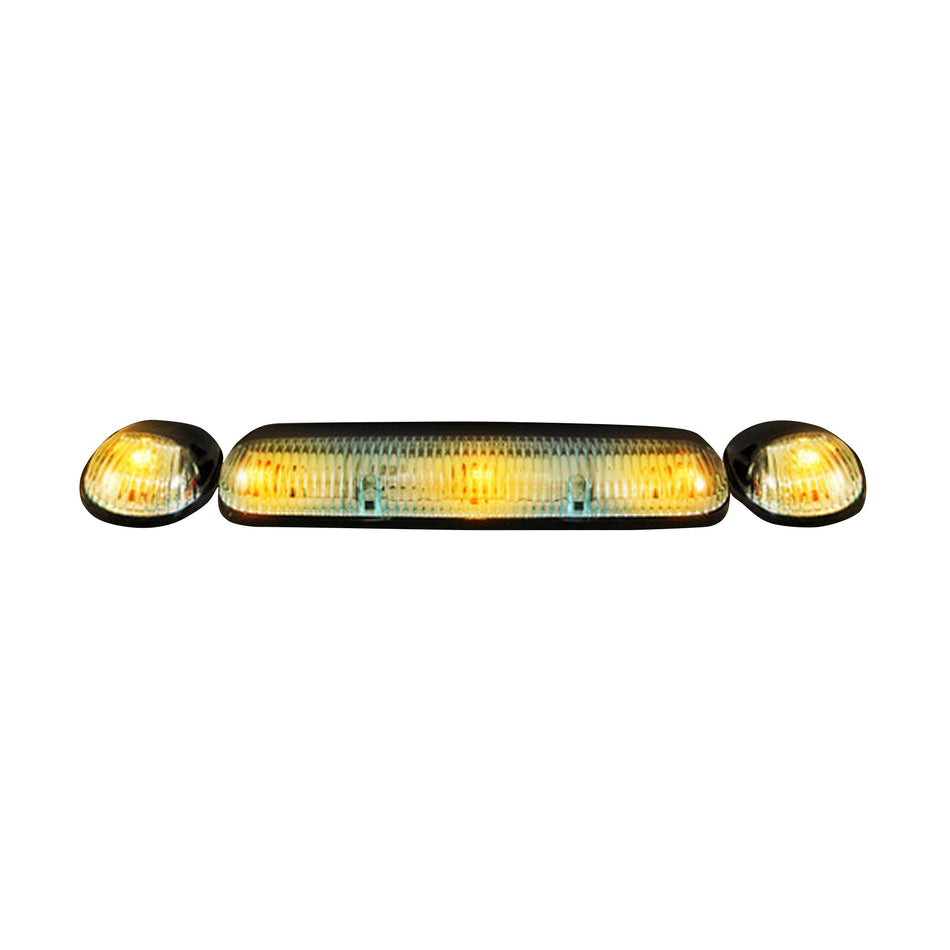 GMC &amp; Chevy 02-07 Super White LED Cab Roof Lights with Amber Lens