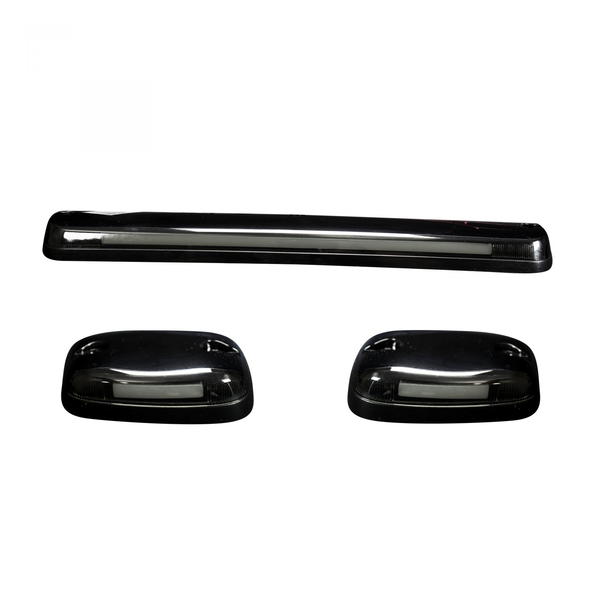 MC &amp; Chevy 07-14 3 Piece Cab Roof Light Set OLED Smoked Lens in Amber
