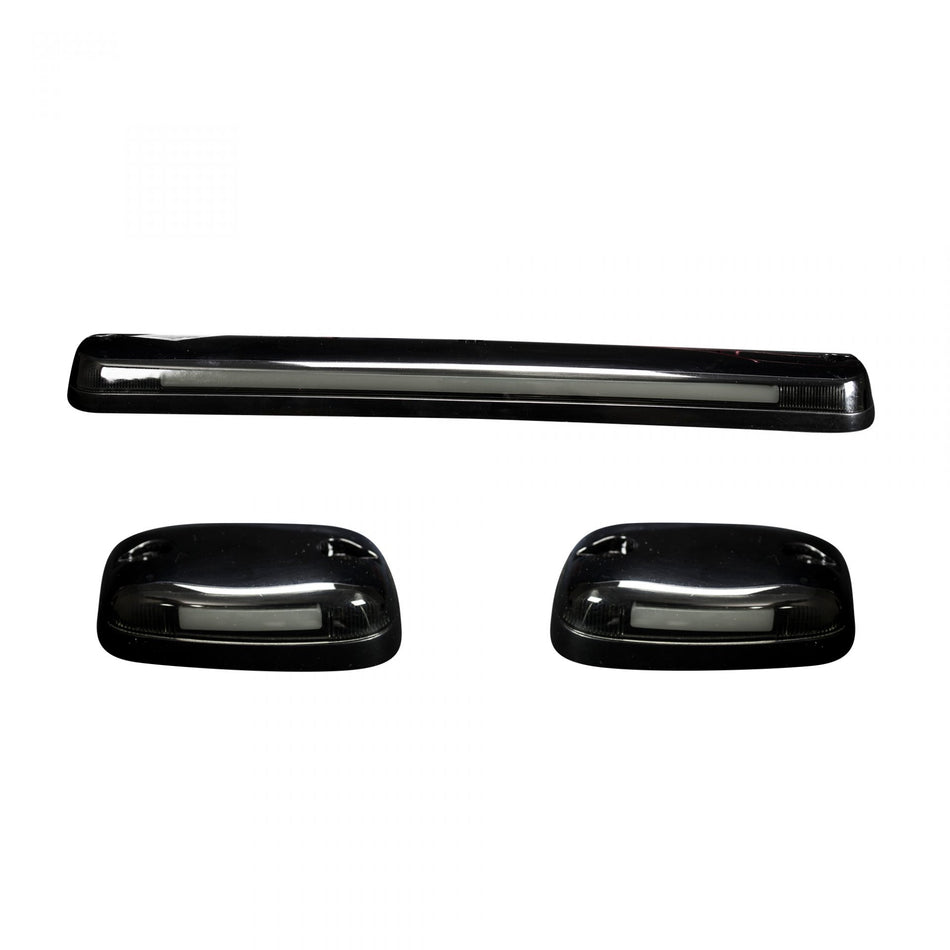 MC &amp; Chevy 07-14 3 Piece Cab Roof Light Set OLED Smoked Lens in Amber