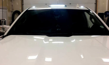 GMC &amp; Chevy 15-19 Heavy Duty 3 Piece Cab Roof Lights LED Amber Lens in Amber