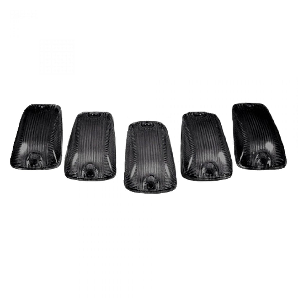 GMC &amp; Chevy 88-02 Amber LED Cab Roof Light 5-Piece Set with Smoked Lens