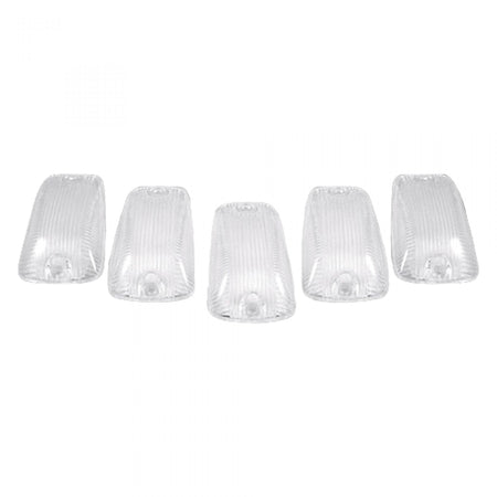 GMC &amp; Chevy 88-02 Amber LED Cab Roof Light 5-Piece Set with Clear Lens