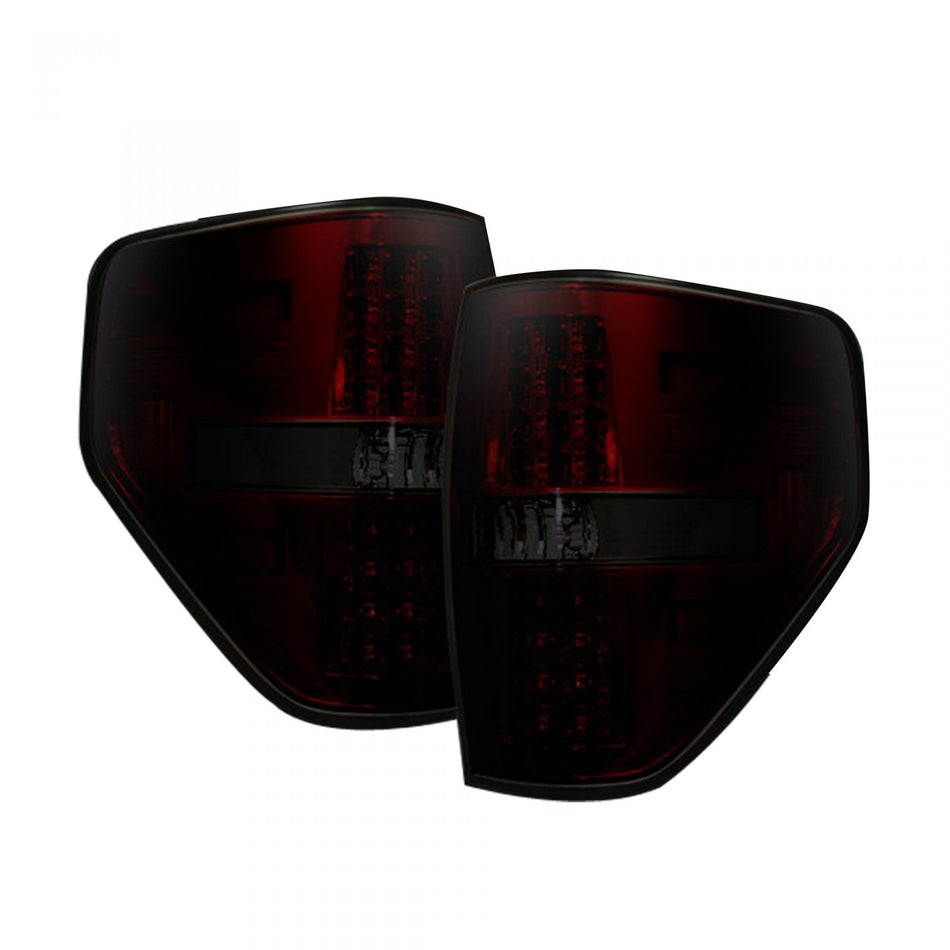 Ford F150 & Raptor 09-14 Tail Lights LED in Dark Red Smoked