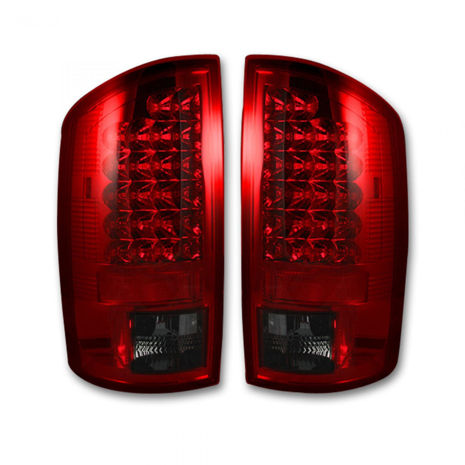 Dodge RAM 1500 02-06 LED Tail Lights in Dark Red Smoked