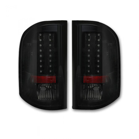 Chevy Silverado Single-Wheel 07-13 &amp; Dually 07-14 &amp; GMC Sierra 07-14 Tail Lights LED in Smoked