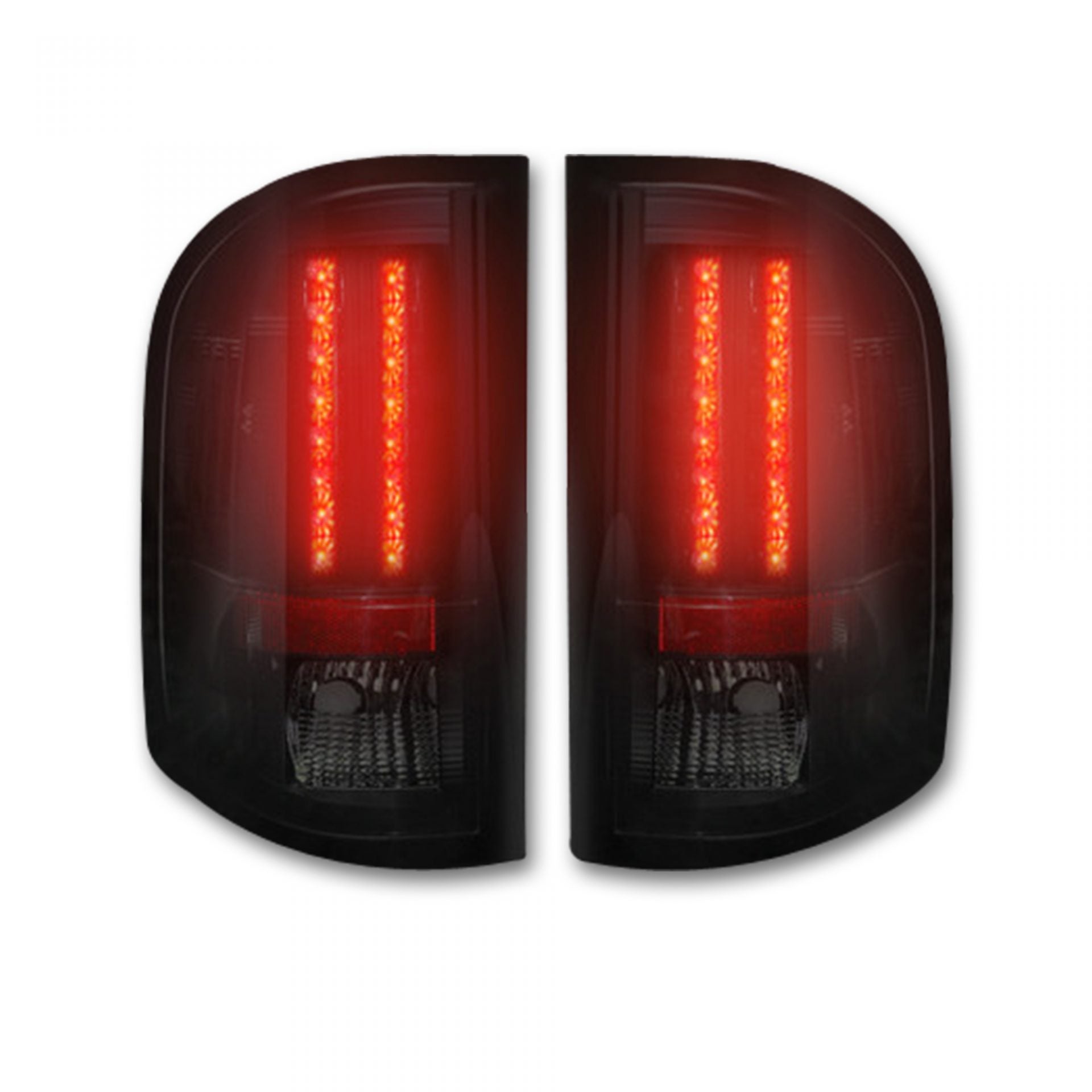 Chevy Silverado Single-Wheel 07-13 &amp; Dually 07-14 &amp; GMC Sierra 07-14 Tail Lights LED in Smoked